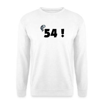 54 ! - Sweat-shirt Unisexe - blanc - Devant
