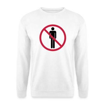 forbidden sign no people zone area pictogr - Unisex Sweatshirt - white - Front