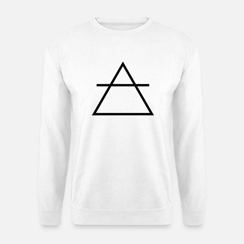 Luft alkymisk symbol monokrom alkymi - Unisex sweater - hvid