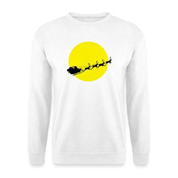 Père Noël dans une Pleine Lune - Sweat-shirt Unisexe - blanc - Devant