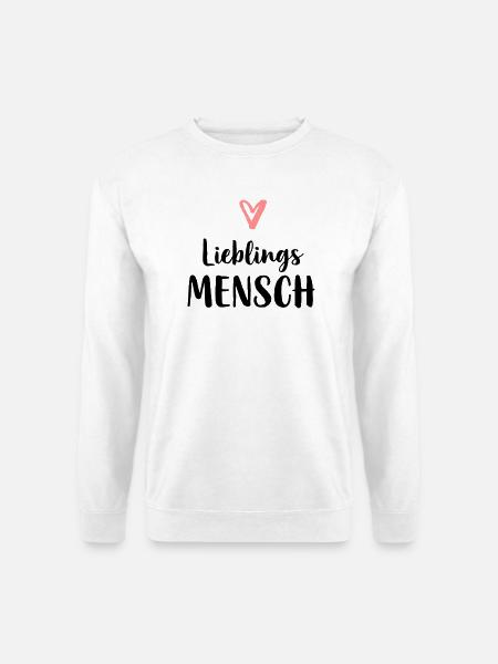 Lieblings Mensch Herz Geschenk Vatertag Geburtstag - Unisex Pullover - Weiß