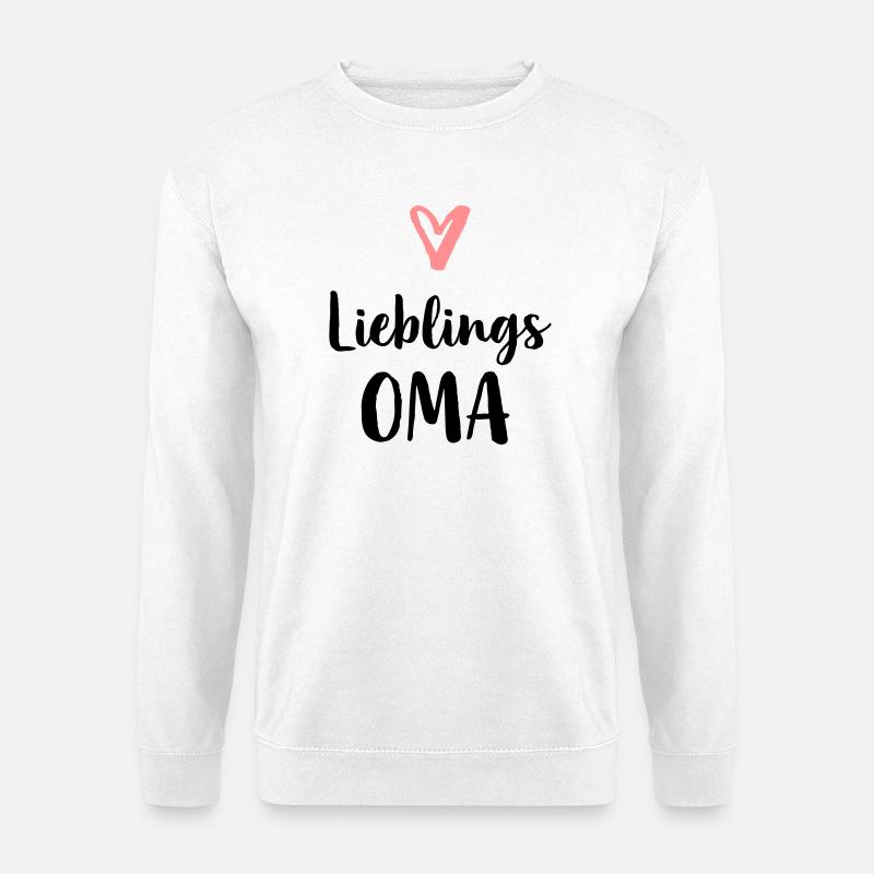 Lieblings Oma Herz Geschenk Muttertag Geburtstag - Unisex Pullover - Weiß