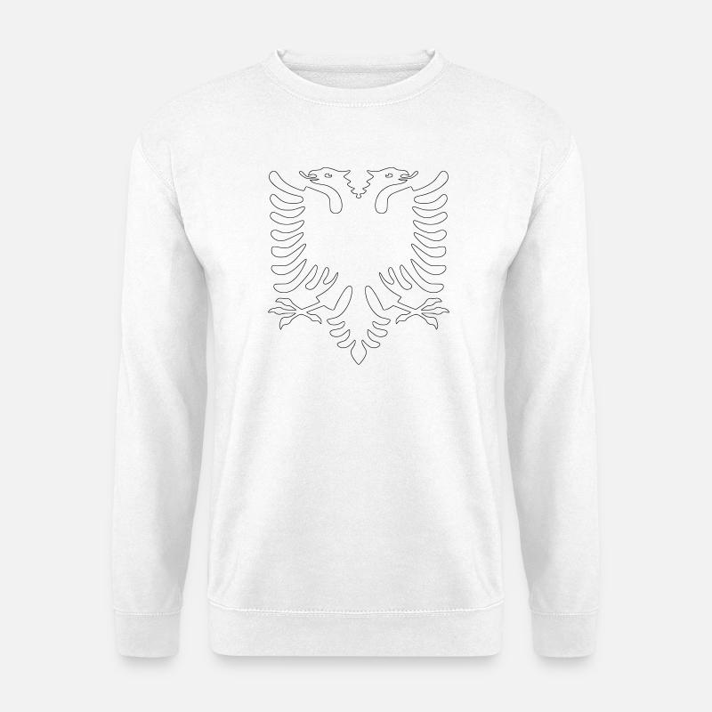 albanie Vektorgrafik - Unisex Pullover - Weiß