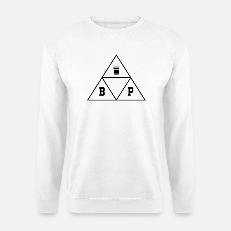 Beer Pong triangle-eck-eck - Sweat-shirt Unisexe - blanc