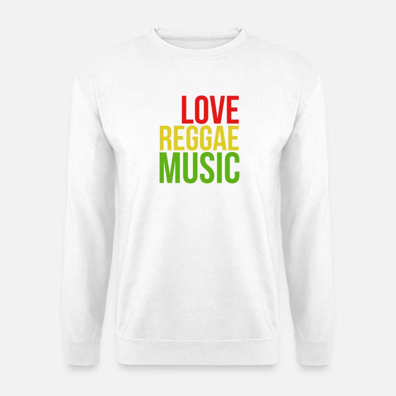 One Love Reggae Musik Design - Unisex Pullover - Weiß