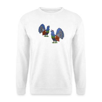 Fascinating Capercaillie Duo Illustration - Unisex Sweatshirt - white - Front