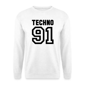 TECHNO Rave Techno 90s 90s - Sweat-shirt Unisexe - blanc - Devant