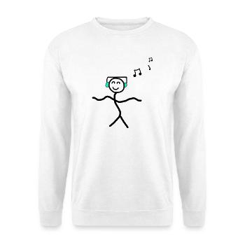 Music Dancing Happy Stick Figures - Unisex Sweatshirt - white - Front