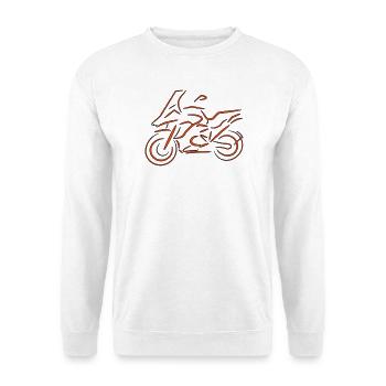 Motorrad Fahrer, Bike, Biker, 1200 - Unisex Pullover - Weiß - Vorne