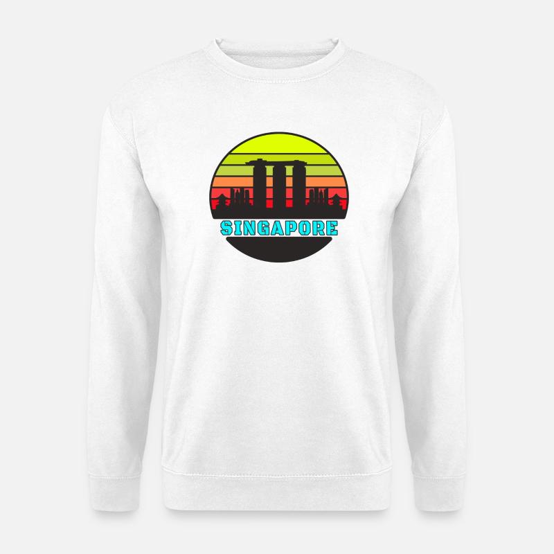 Singapur Skyline / Geschenk Singapore - Unisex Pullover - Weiß