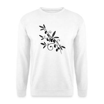 Kitchen, cooking, olive branch with olives - Unisex Sweatshirt - white - Front