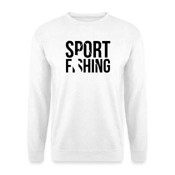 fishing pêche - Sweat-shirt Unisexe - blanc - Devant
