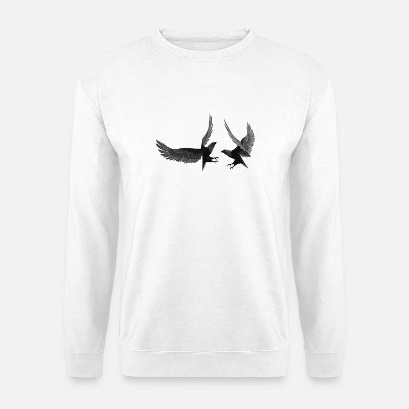 Tanzen der Falken in Flugpose - Unisex Pullover - Weiß