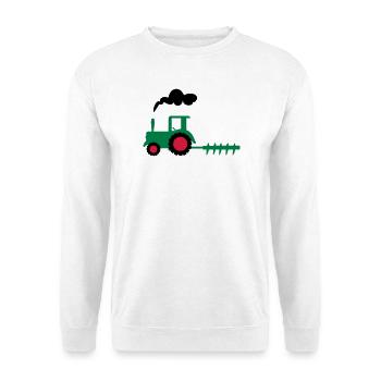 traktor trecker landwirtschaft - Unisex Pullover - Weiß - Vorne