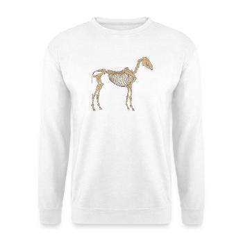 Paleolithic Skeleton Horse - Unisex Sweatshirt - white - Front