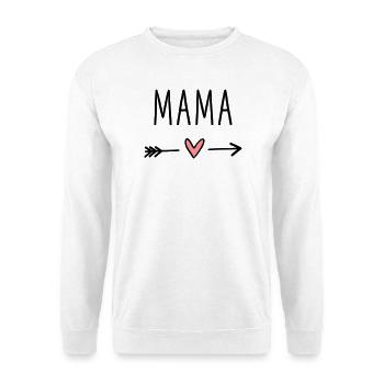 Mom Heart Arrow Love Mother's Day Gift - Unisex Sweatshirt - white - Front