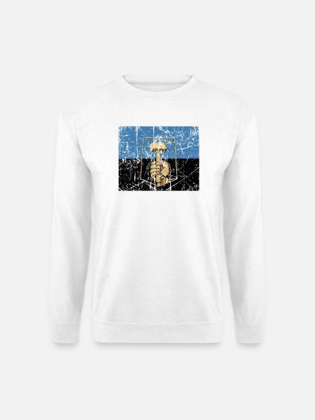Flagge Donetsk Ukraine Ukraine Fahne Flagge Flagge - Unisex Pullover - Weiß