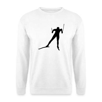 langläufer ski langlauf wintersport - Unisex Pullover - Weiß - Vorne