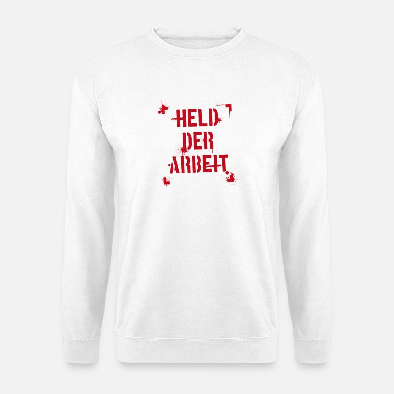Held der Arbeit - rot - Unisex Pullover - Weiß