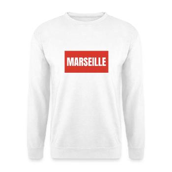 Souvenir classique de T-shirt de Marseille - Sweat-shirt Unisexe - blanc - Devant
