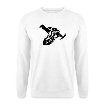 snowmobile stunt - Unisex Pullover - Weiß - Vorne