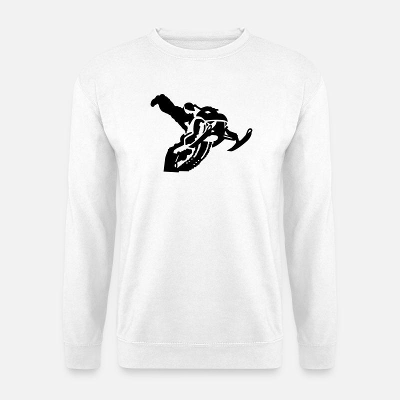 snowmobile stunt - Unisex Pullover - Weiß