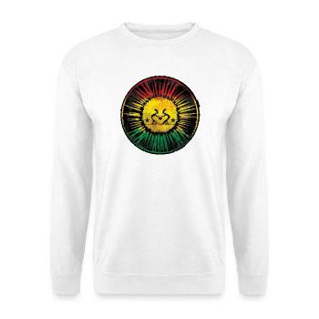Rastafari Heart and Sun Design - Unisex Sweatshirt - white - Front