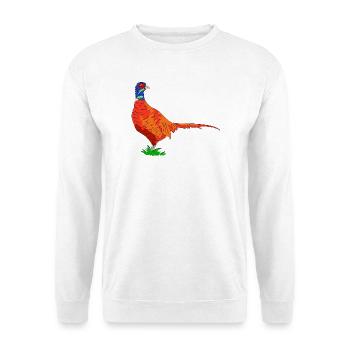 fasan vogel jäger - Unisex Pullover - Weiß - Vorne - Alina (178cm) & Michal (187cm)