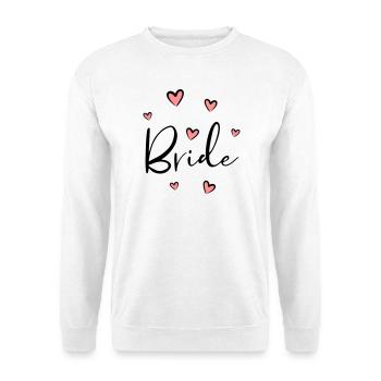 Bride coeur enterrement de vie de garçon cadeau - Sweat-shirt Unisexe - blanc - Devant
