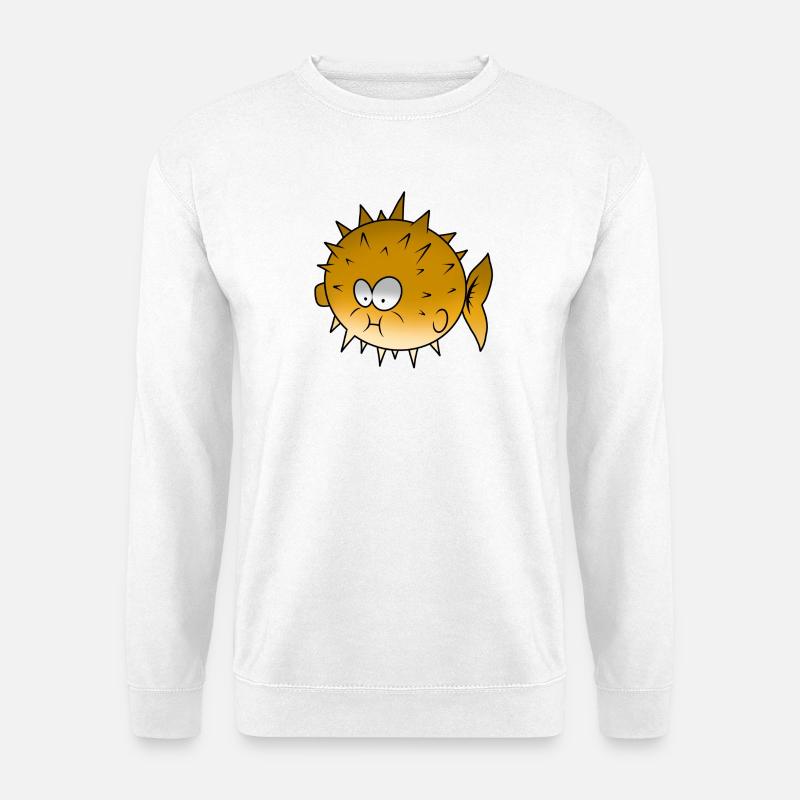 puffer fish - Unisex Sweatshirt - white