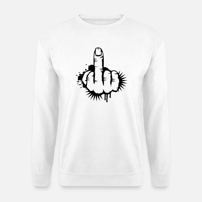 Middle finger Graffiti - Unisex Sweatshirt - white