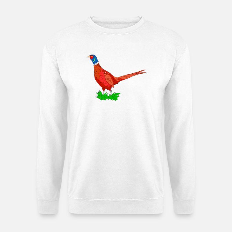 Farbiger Fasan Abenteuer Grafik - Unisex Pullover - Weiß
