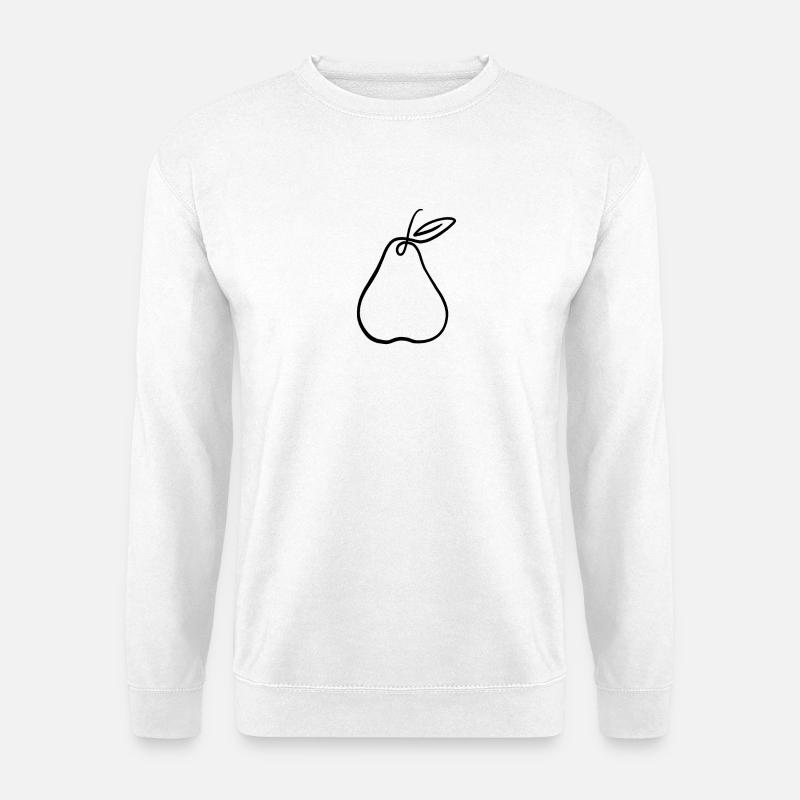 Pear Illustration – Minimal Fruit Design - Unisex Sweatshirt - white