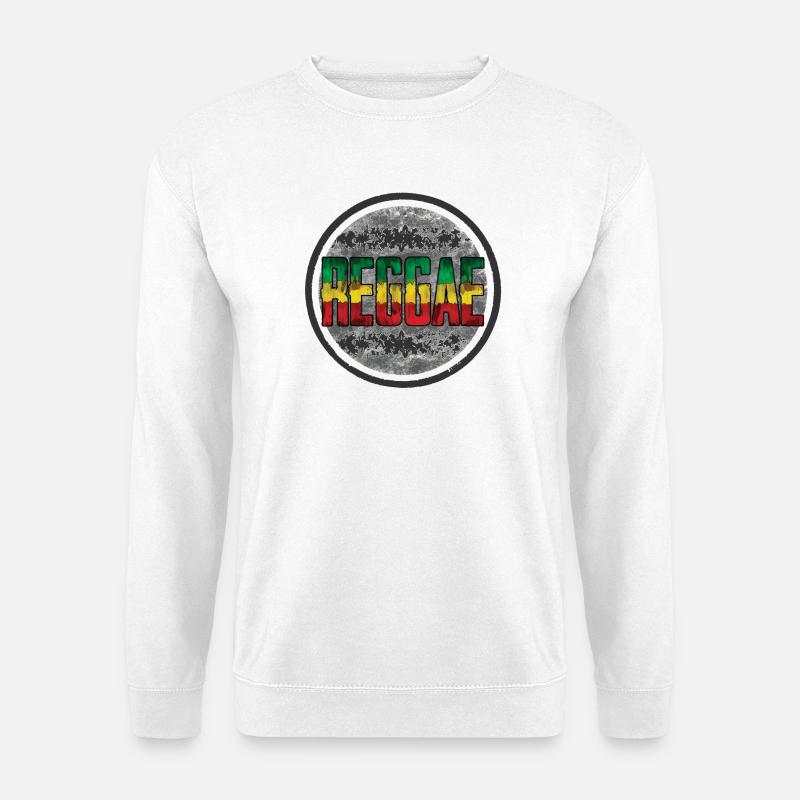 Rainbow Rasta Peace Symbol - Unisex Sweatshirt - white