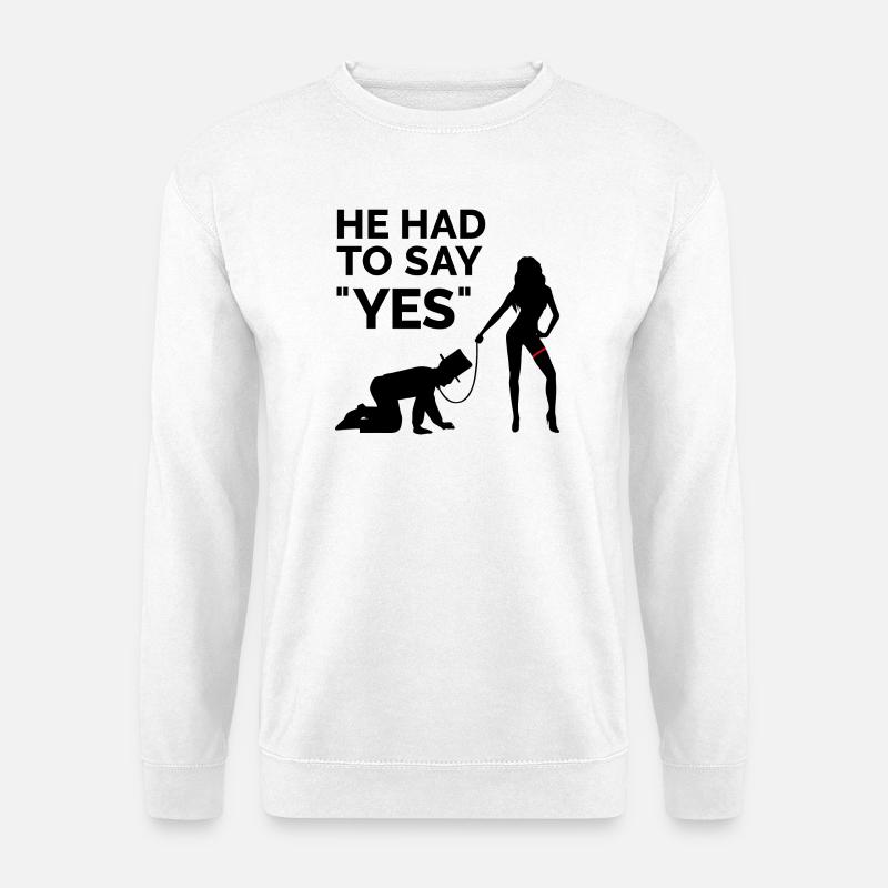 Heirat Hochzeit Junggesellenabschied Braut Ehe - Unisex Pullover - Weiß