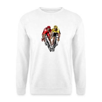 racing bicycle - Unisex Sweatshirt - white - Front