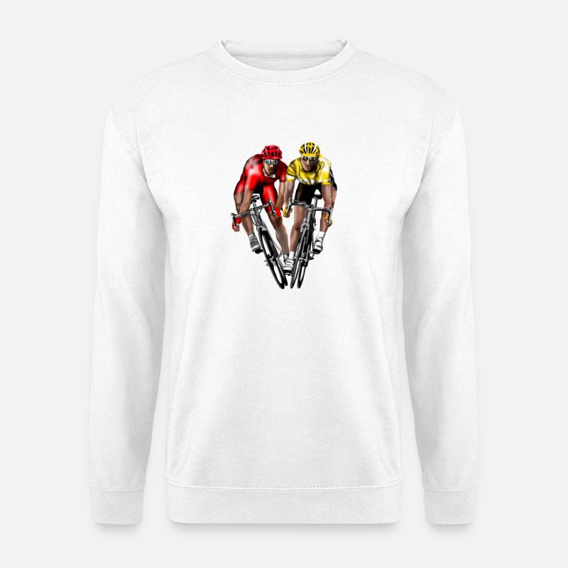 racing bicycle - Unisex Sweatshirt - white