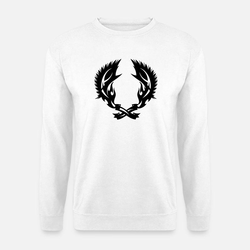 Flügel Feuer Wappen - Unisex Pullover - Weiß