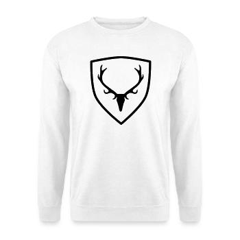 Coat of Arms with antlers - Unisex Sweatshirt - white - Front