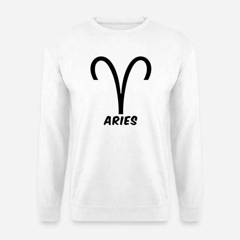 Widder Sternzeichen Widder Widder Horoskop - Unisex Pullover - Weiß