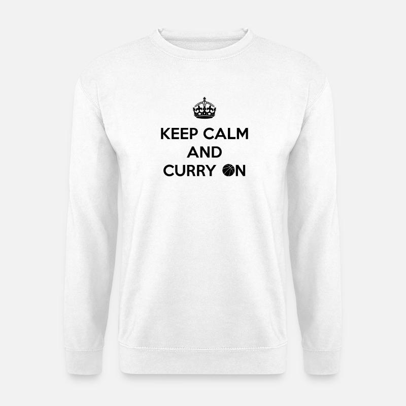 Halten Sie ruhig und Curry auf - Unisex Pullover - Weiß