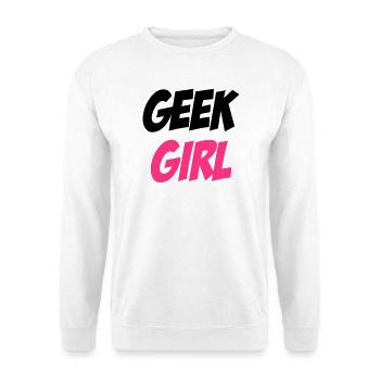 Geek Girl - Unisex Pullover - Weiß - Vorne