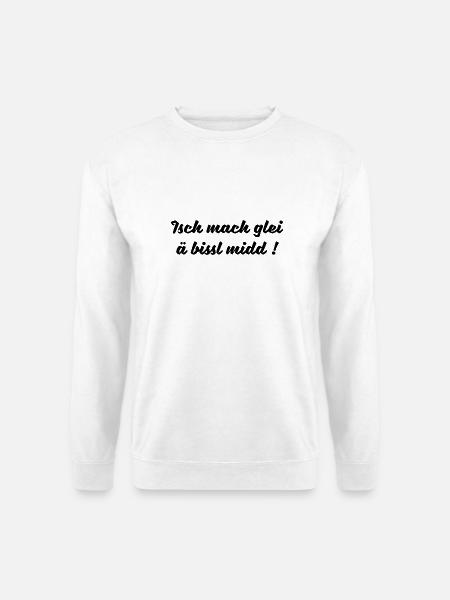 Mitmachen Sächsisch Spruch Ossi DDR Osten Geschenk - Unisex Pullover - Weiß