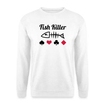 Poker : Fish Killer - Sweat-shirt Unisexe - blanc - Devant