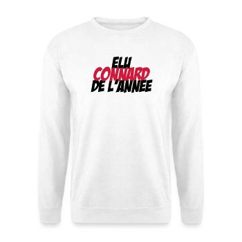 Elu Connard de l'année ! - Sweat-shirt Unisexe - blanc - Devant