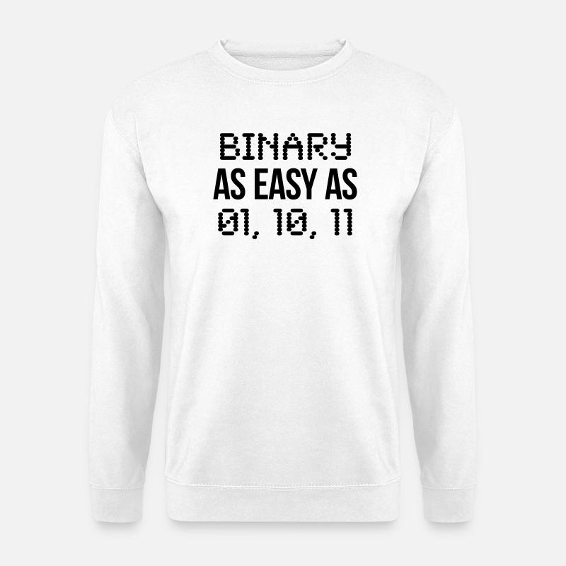 code binaire - Sweat-shirt Unisexe - blanc