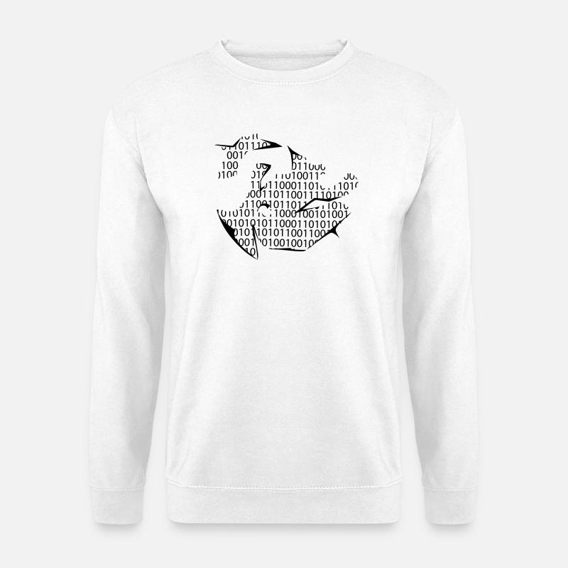 code binaire - Sweat-shirt Unisexe - blanc