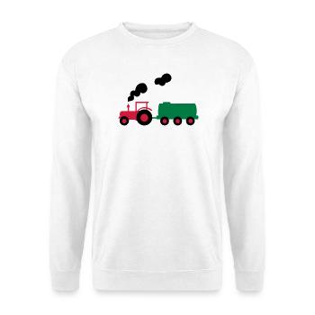 traktor trecker landwirtschaft - Unisex Pullover - Weiß - Vorne