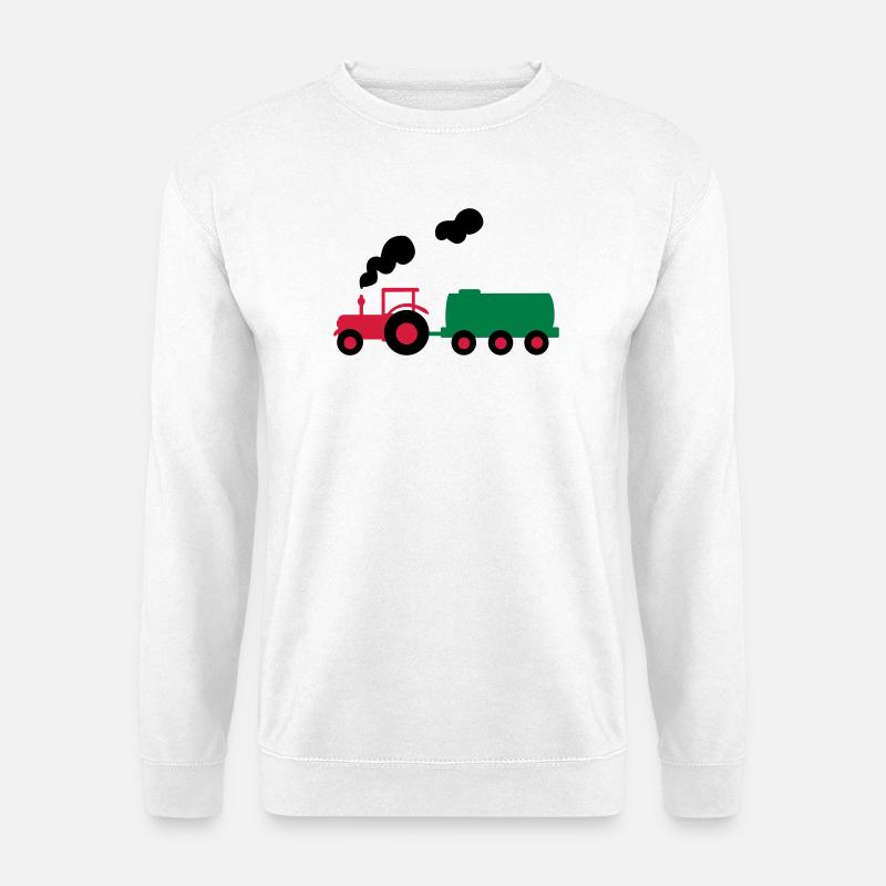 traktor trecker landwirtschaft - Unisex Pullover - Weiß
