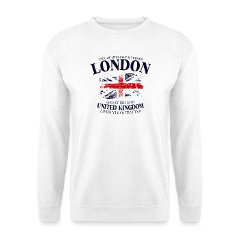 London Vintage Union Jack Tee - Unisex Pullover - Weiß - Vorne